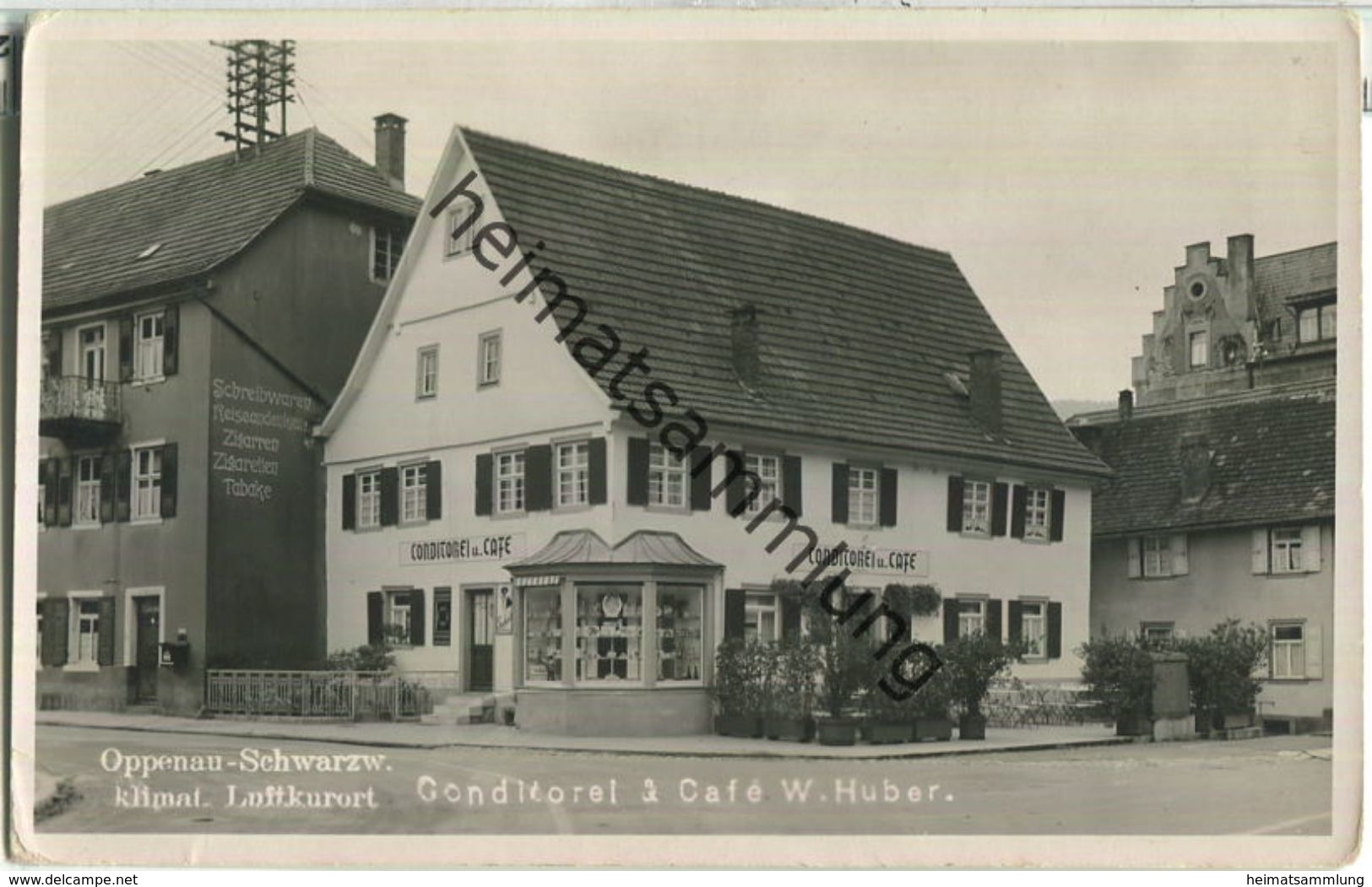 Oppenau - Conditorei & Cafe W. Huber - Foto-AK - Verlag Fr. Gross Oppenau/Baden - Oppenau