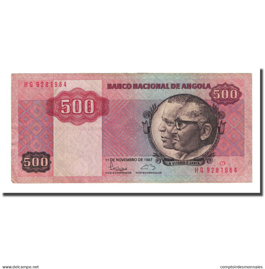 Billet, Angola, 500 Kwanzas, 1987-11-11, KM:120b, TTB+ - Angola