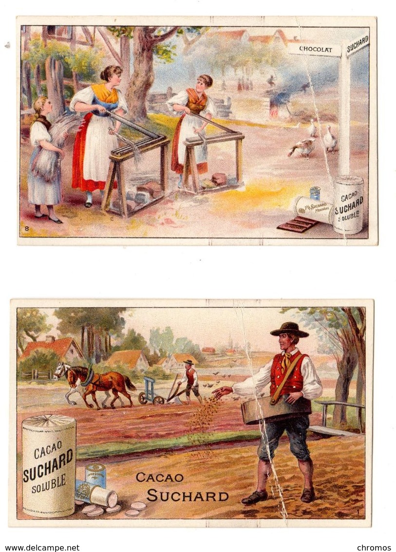 2 Chromos Suchard, 61 / 1 + 8, Agriculture - Suchard