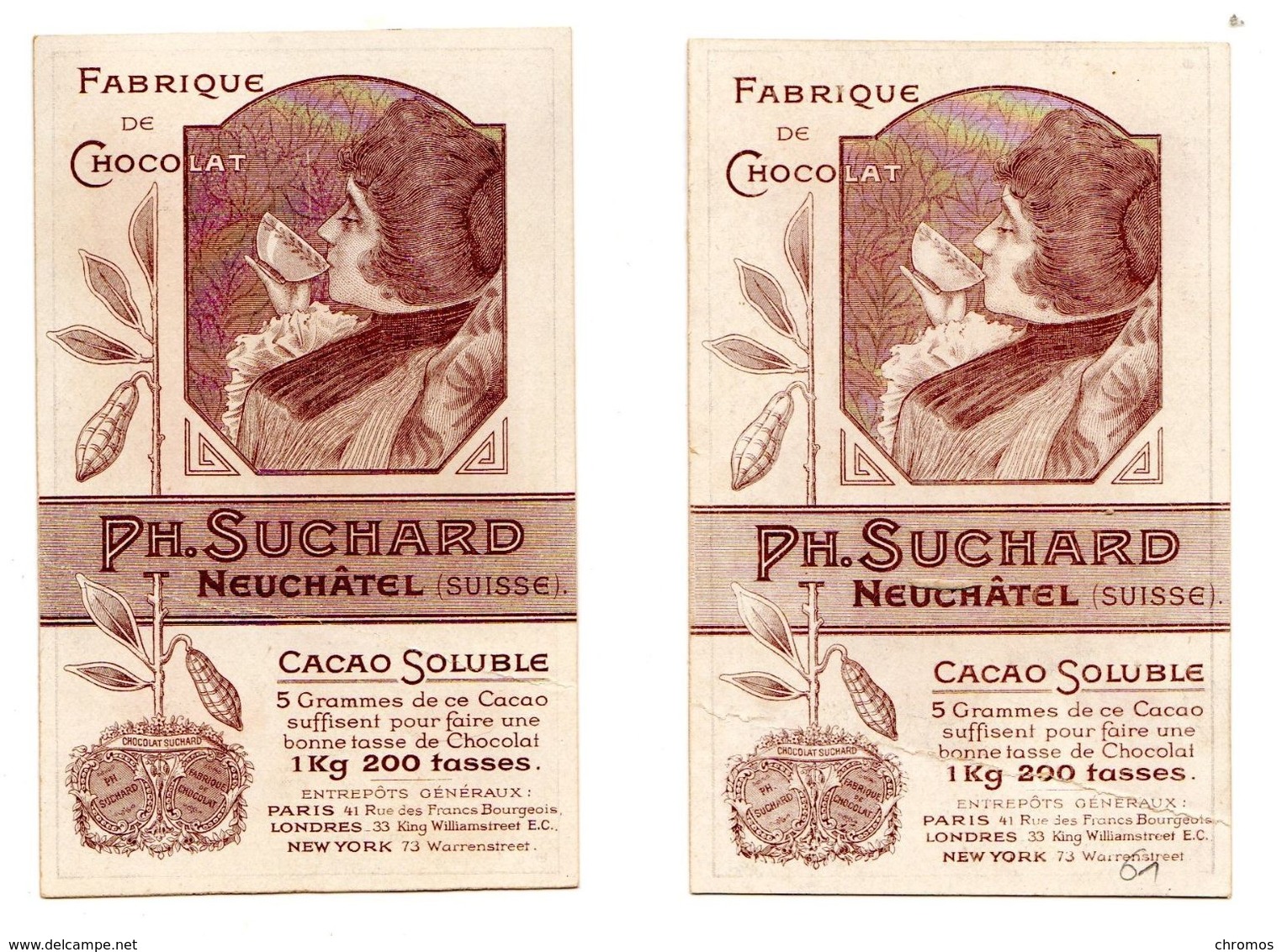 2 Chromos Suchard, 61 / 1 + 8, Agriculture - Suchard