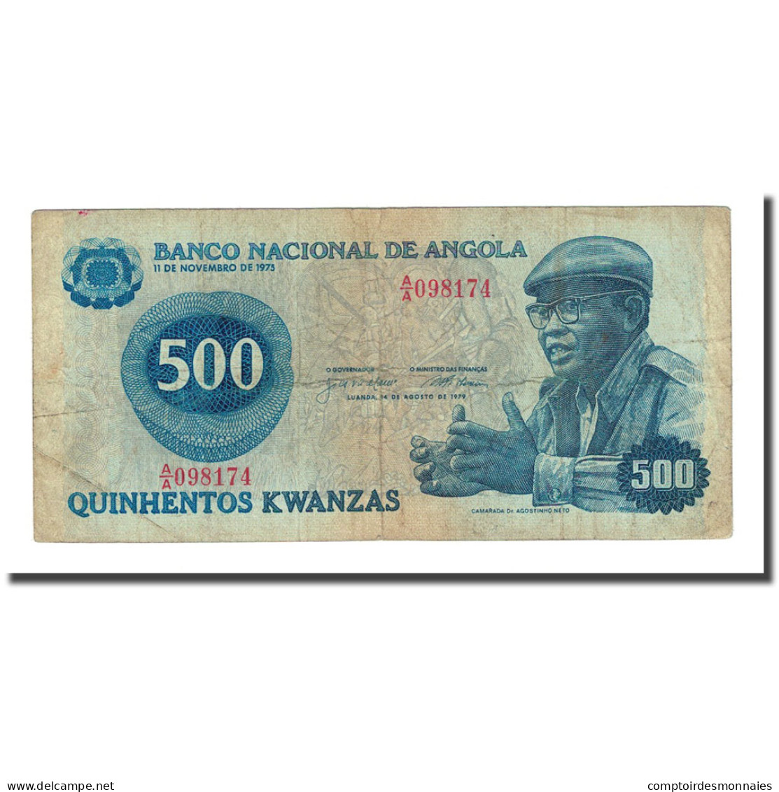 Billet, Angola, 500 Kwanzas, 1979-08-14, KM:116, TB - Angola