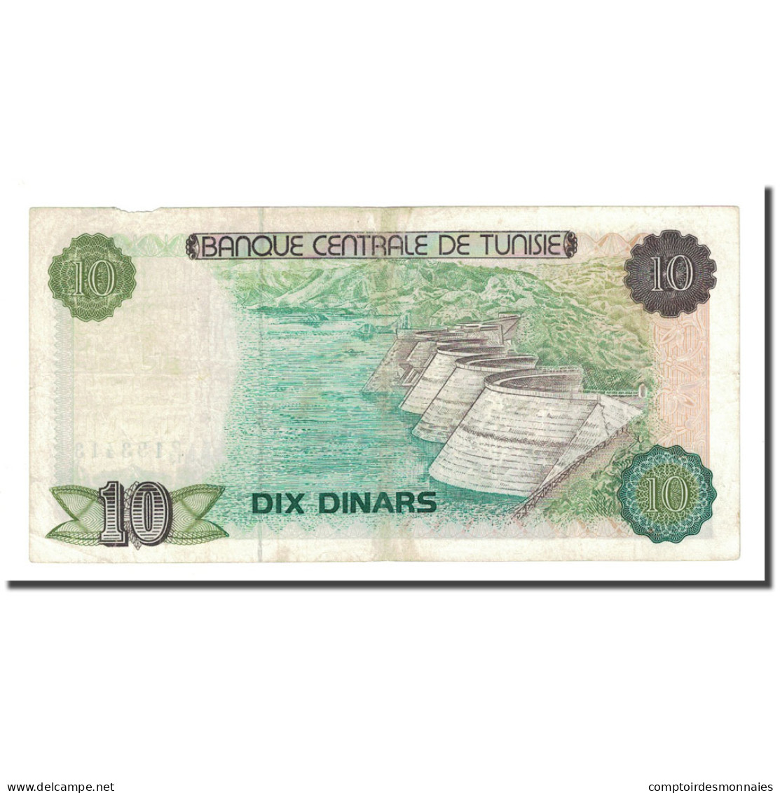 Billet, Tunisie, 10 Dinars, 1980-10-15, KM:76, TTB+ - Tusesië