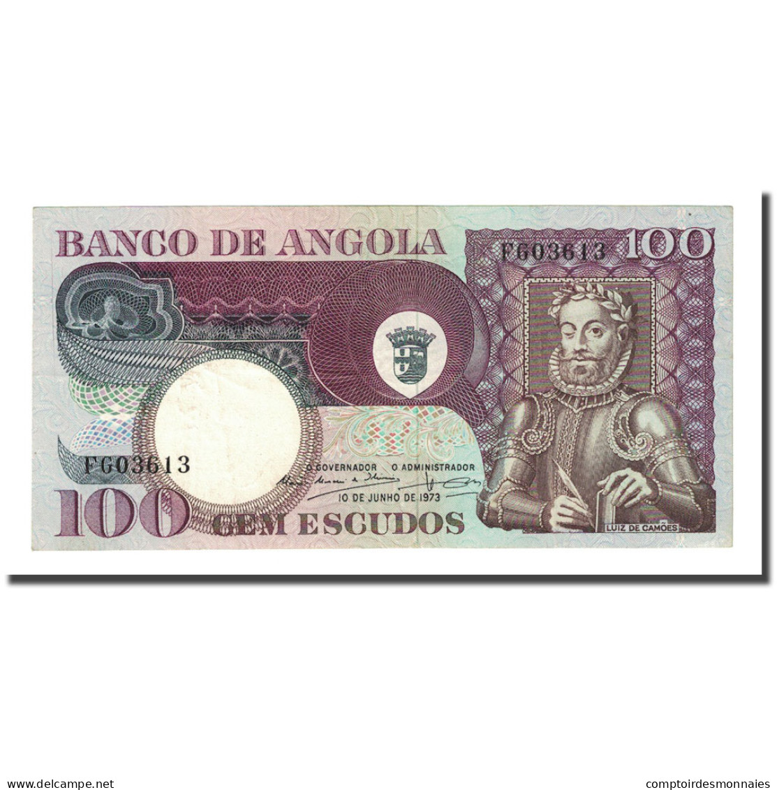Billet, Angola, 100 Escudos, 1973-06-10, KM:106, NEUF - Angola