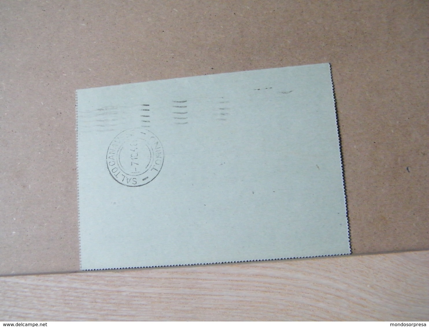 MONDOSORPRESA,(IP127) BIGLIETTO POSTALE, DEMOCRATICA 10 LIRE, + 5L. AZZURRO - Stamped Stationery