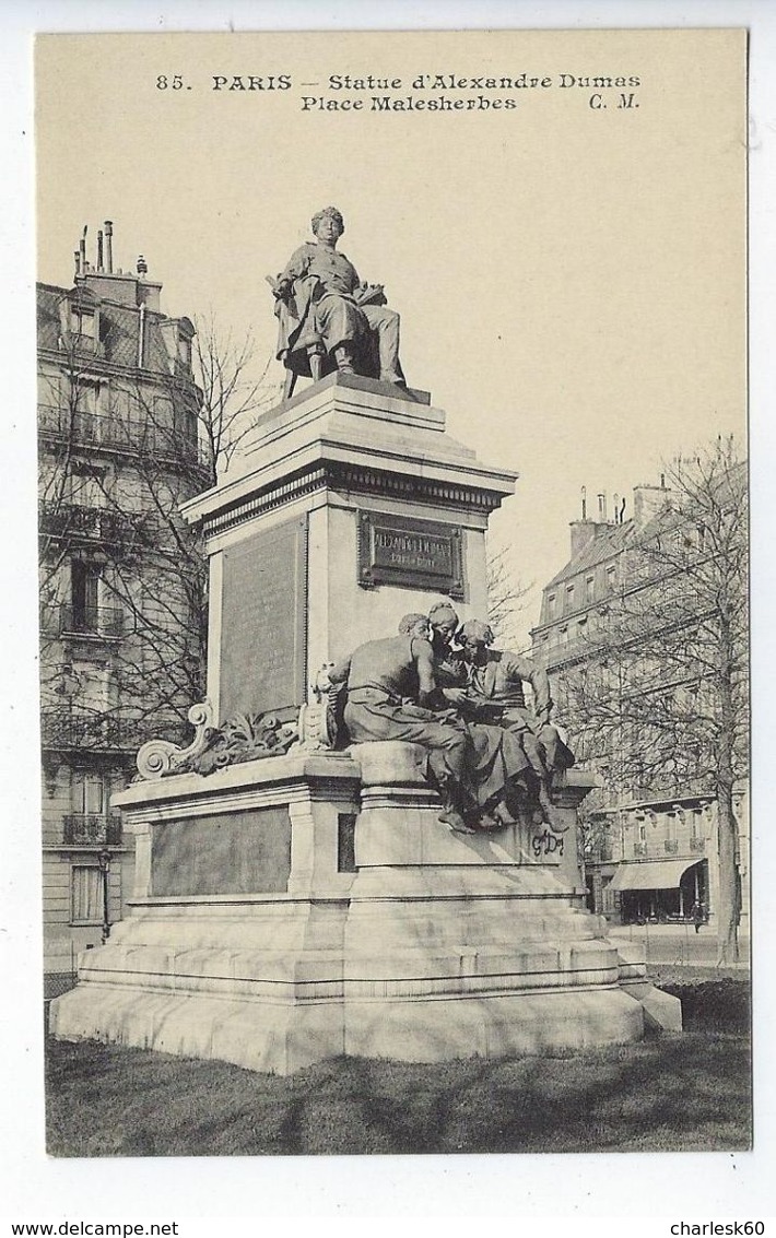 CPA - 75 - Paris - Statue - Alexandre Dumas - Place Malesherbes - Statues