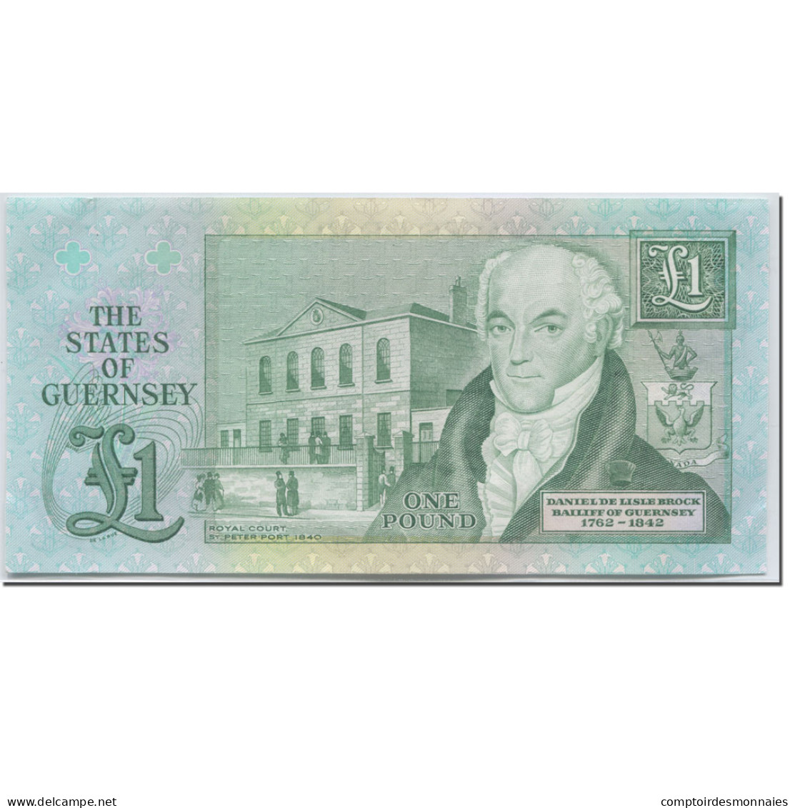 Billet, Guernsey, 1 Pound, 1980-1989, Undated (1980-1989), KM:48a, NEUF - Guernesey