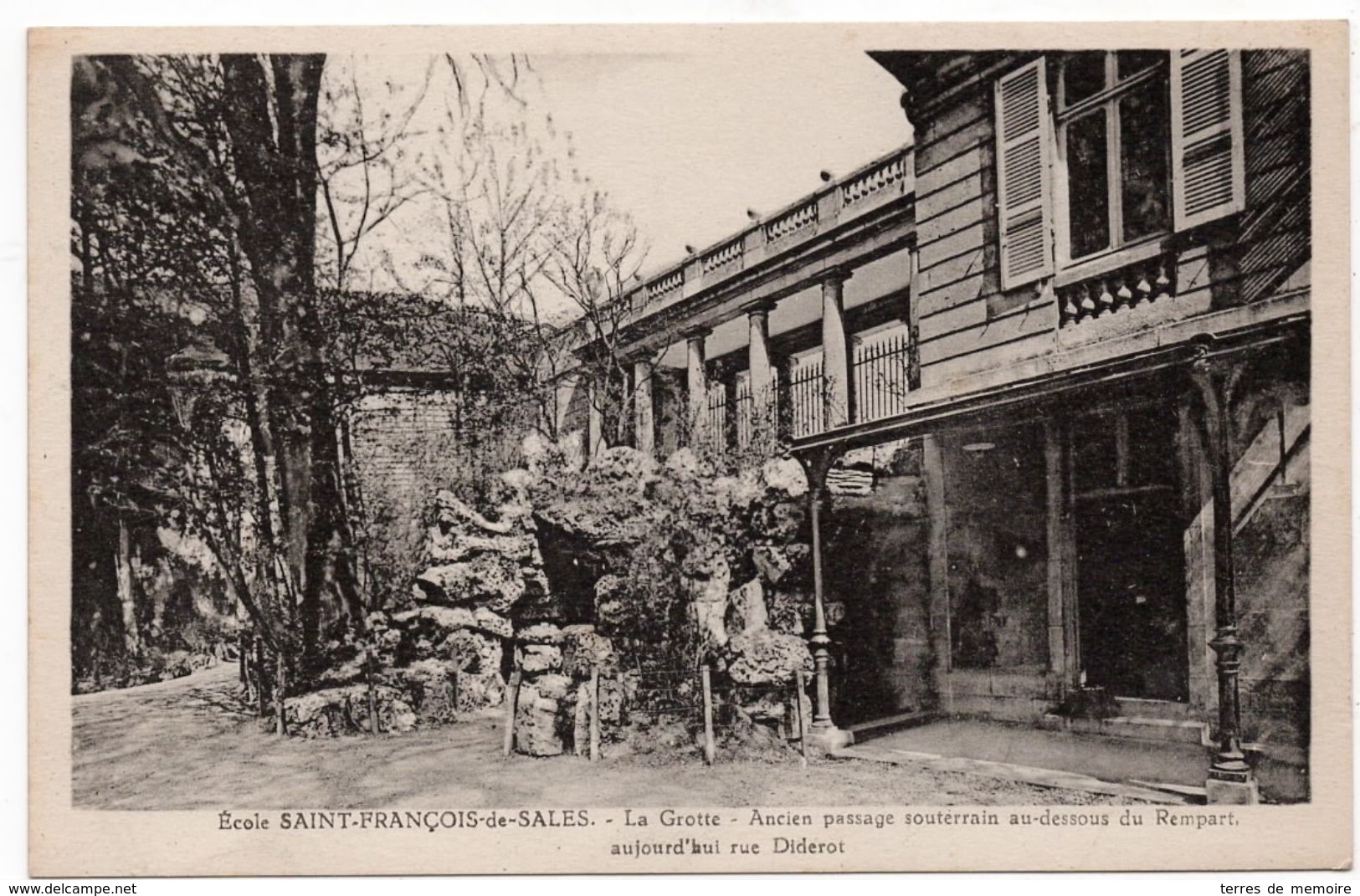 Dijon : Ecole St-François De Sales, La Grotte, Ancien Passage Souterrain Vers La Rue Diderot (Editeur Non Mentionné) - Dijon