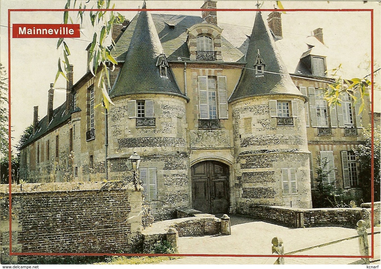 CP De MAINNEVILLE " Le Château , Les Deux Tours Encadrant L'imposante Entrée Du XVI " - Les Andelys