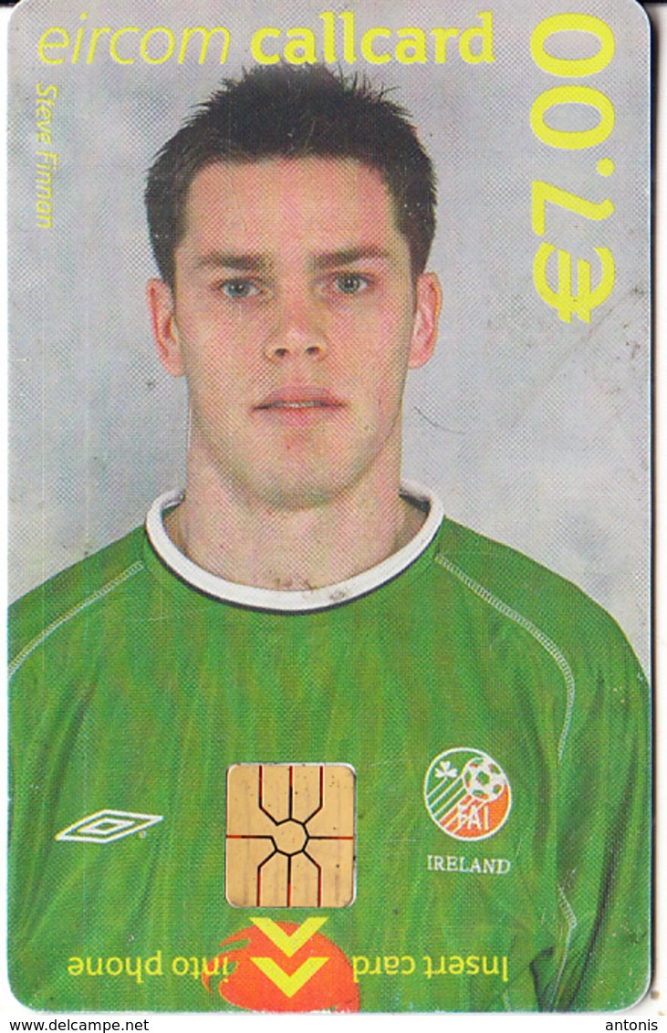 IRELAND - FIFA World Cup 2002, Irish National Football Team/Steve Finnan, Chip GEM1.3, Tirage %7000, Used - Ireland