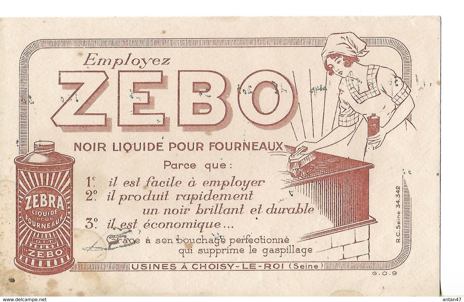 Buvard ZEBO Noir Liquide Pour Fourneaux / Usines à Choisy Le Roi - Wash & Clean