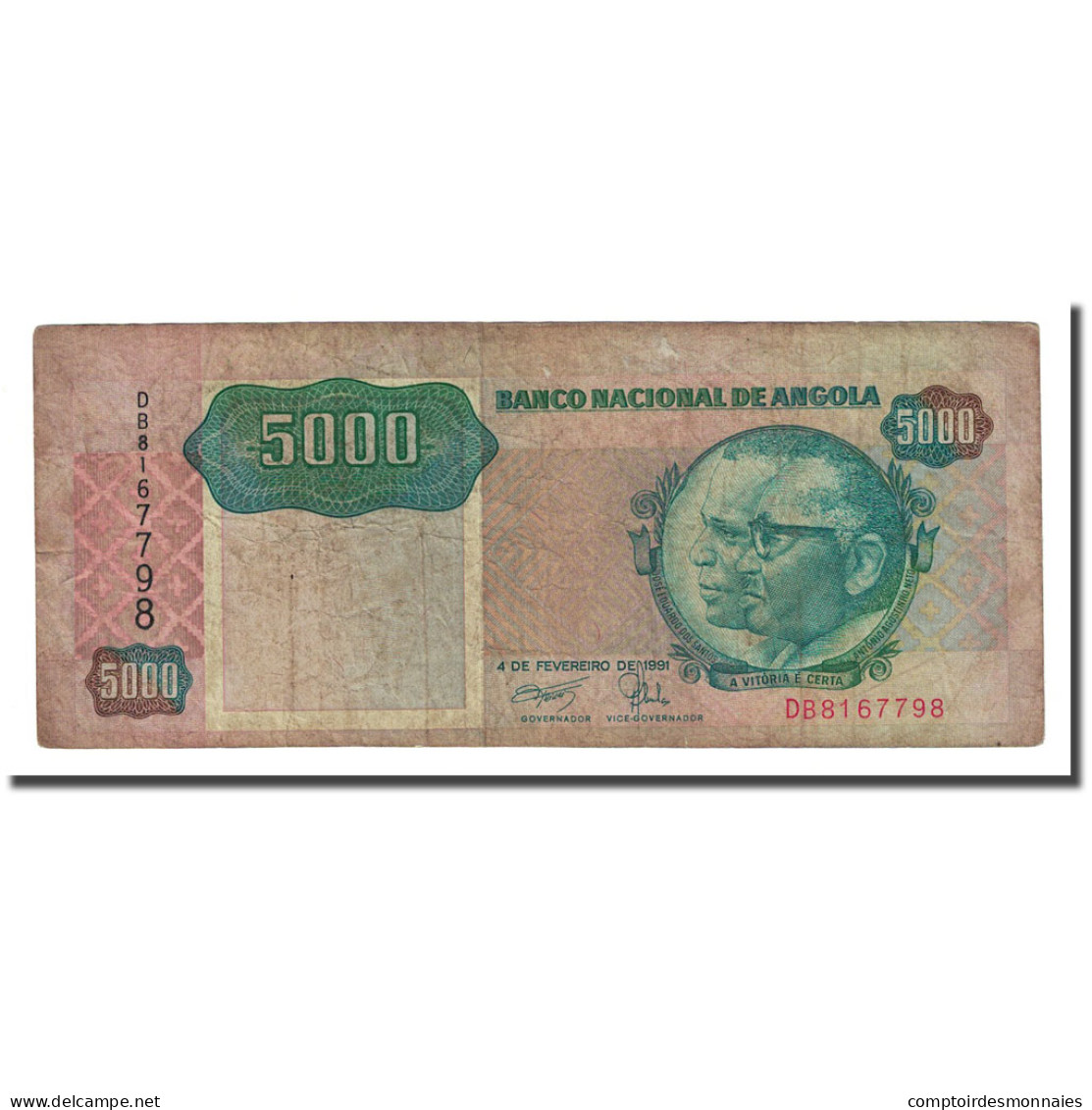 Billet, Angola, 5000 Kwanzas, 1991-02-04, KM:130b, TB - Angola