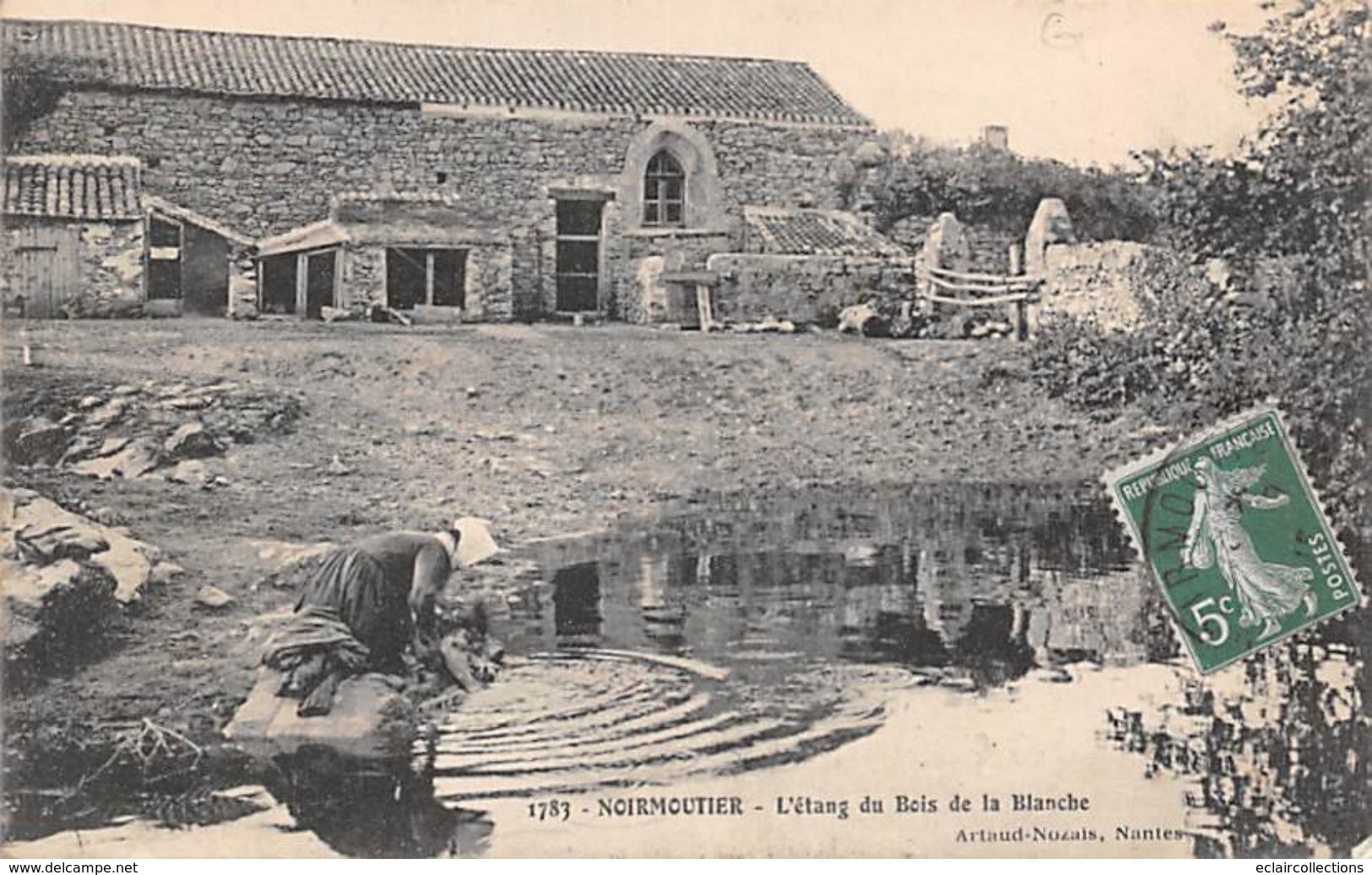 Ile De Noirmoutier 85 :  L'Etang Du Bois De La Blanche. Lavandière      (voir Scan) - Ile De Noirmoutier