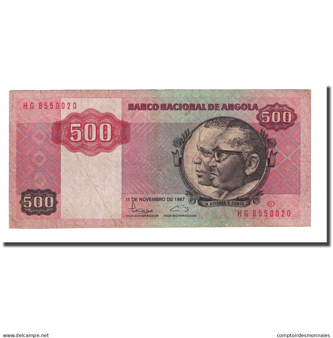 Billet, Angola, 500 Kwanzas, 1987-11-11, KM:120b, TTB - Angola