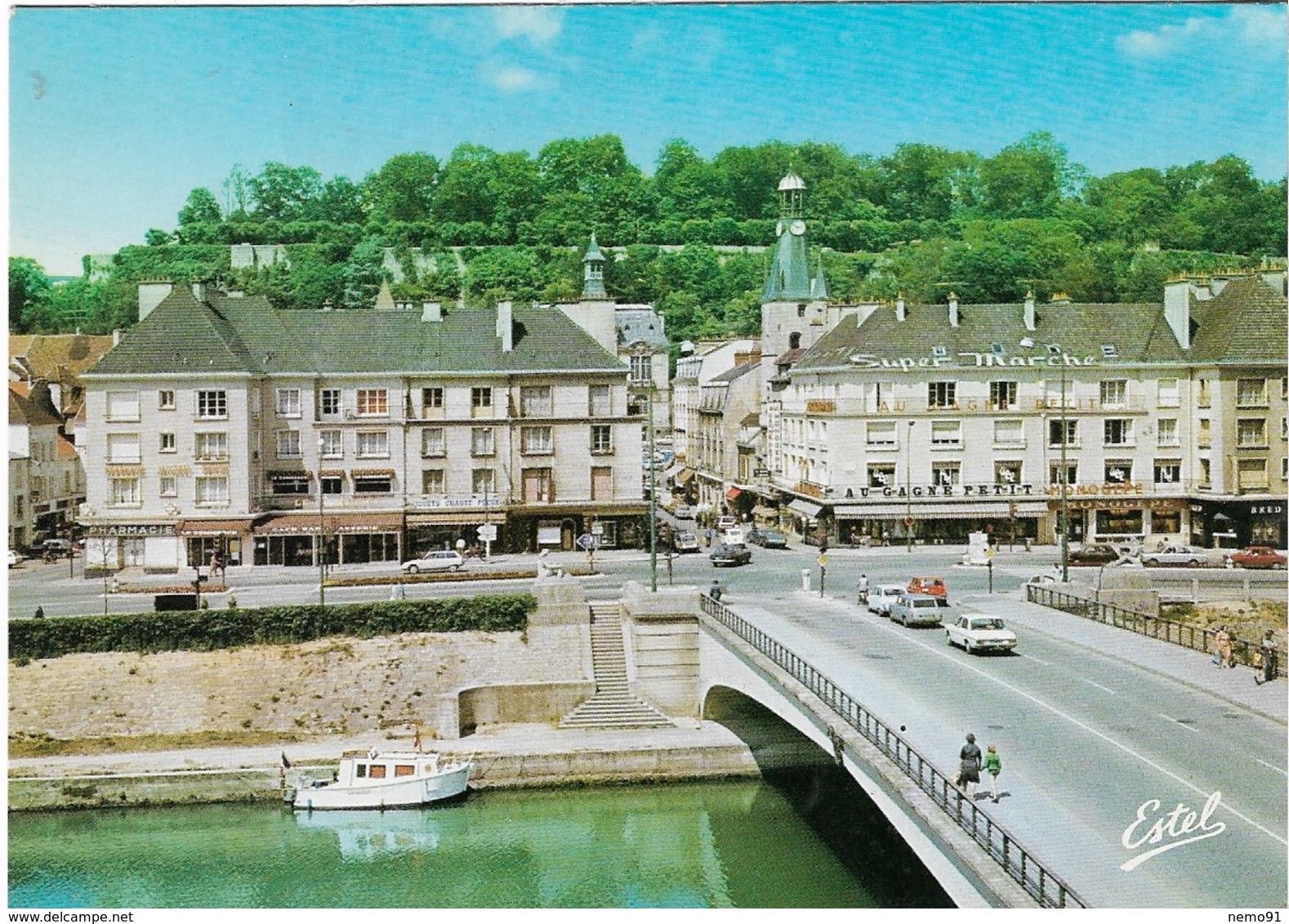 02 - CHATEAU-THIERRY - LE PONT DE LA MARNE - LA PLACE JEAN DE LA FONTAINE - LA TOUR BALHAN - CPM - ÉCRITE - - Chateau Thierry