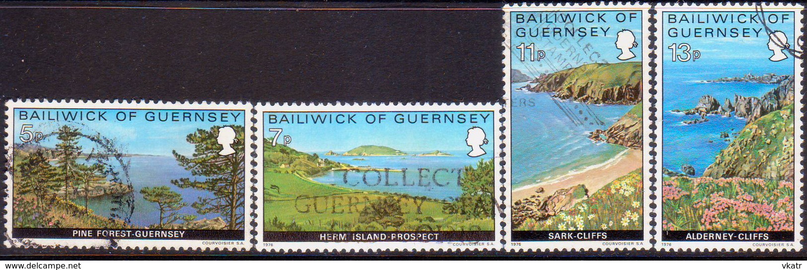 GUERNSEY 1976 SG 141-44 Compl. Set Used Bailiwick Views - Guernsey