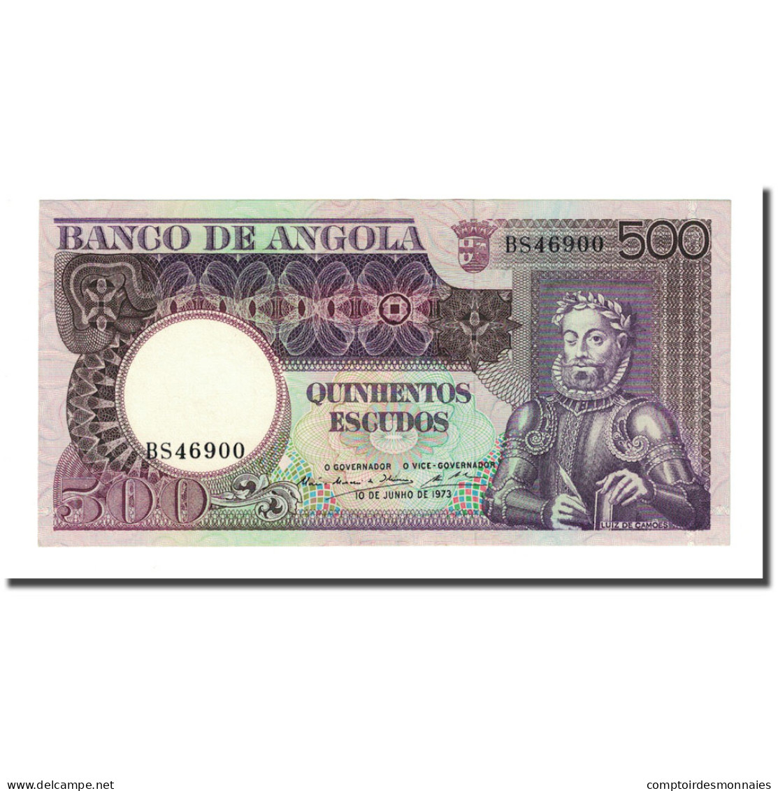 Billet, Angola, 500 Escudos, 1973-06-10, KM:107, NEUF - Angola