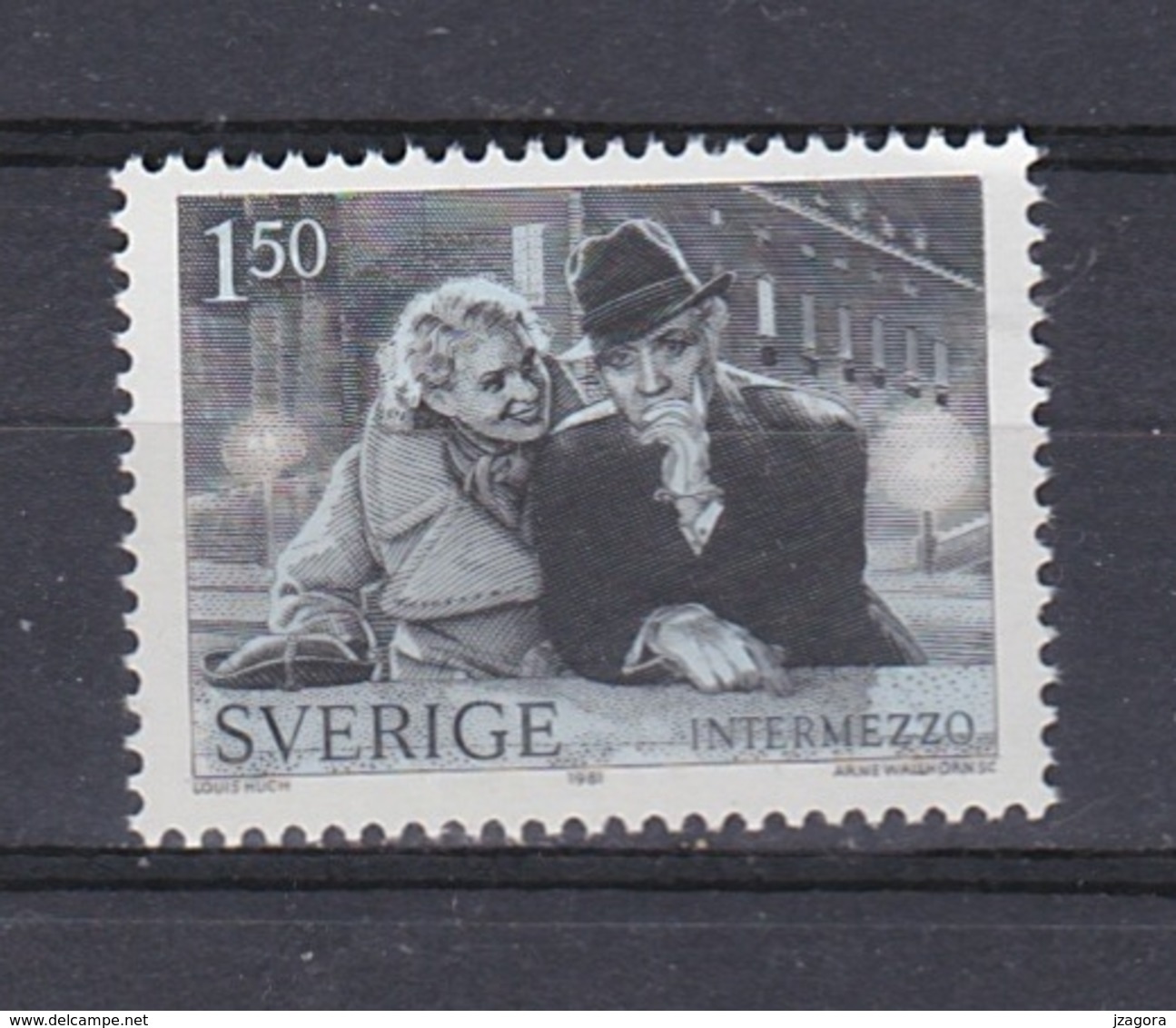 CINEMA KINO FILM MOVIE INGRID BERGMAN GÖTA EKMAN INTERMEZZO SWEDEN 1981 MNH MI 1169 - Kino