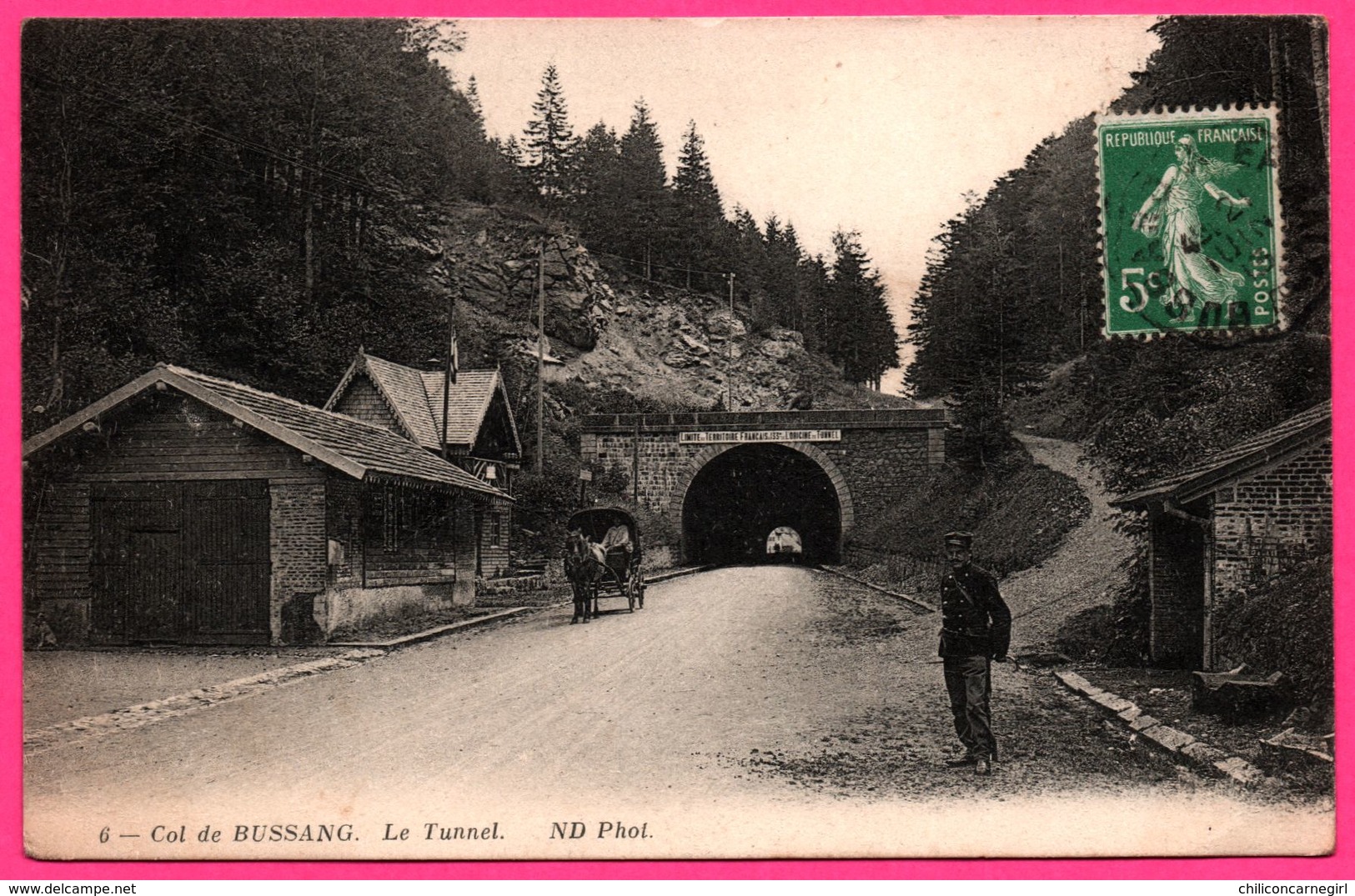 Col De Bussang - Le Tunnel - Limite Du Territoire Français à 33m De L'origine Du Tunnel - Douanier - ND PHOT - 1913 - Col De Bussang