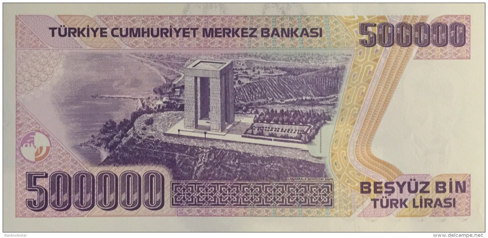 Turkey 500.000 Lirasi, P-212 (1998) - UNC - Türkei