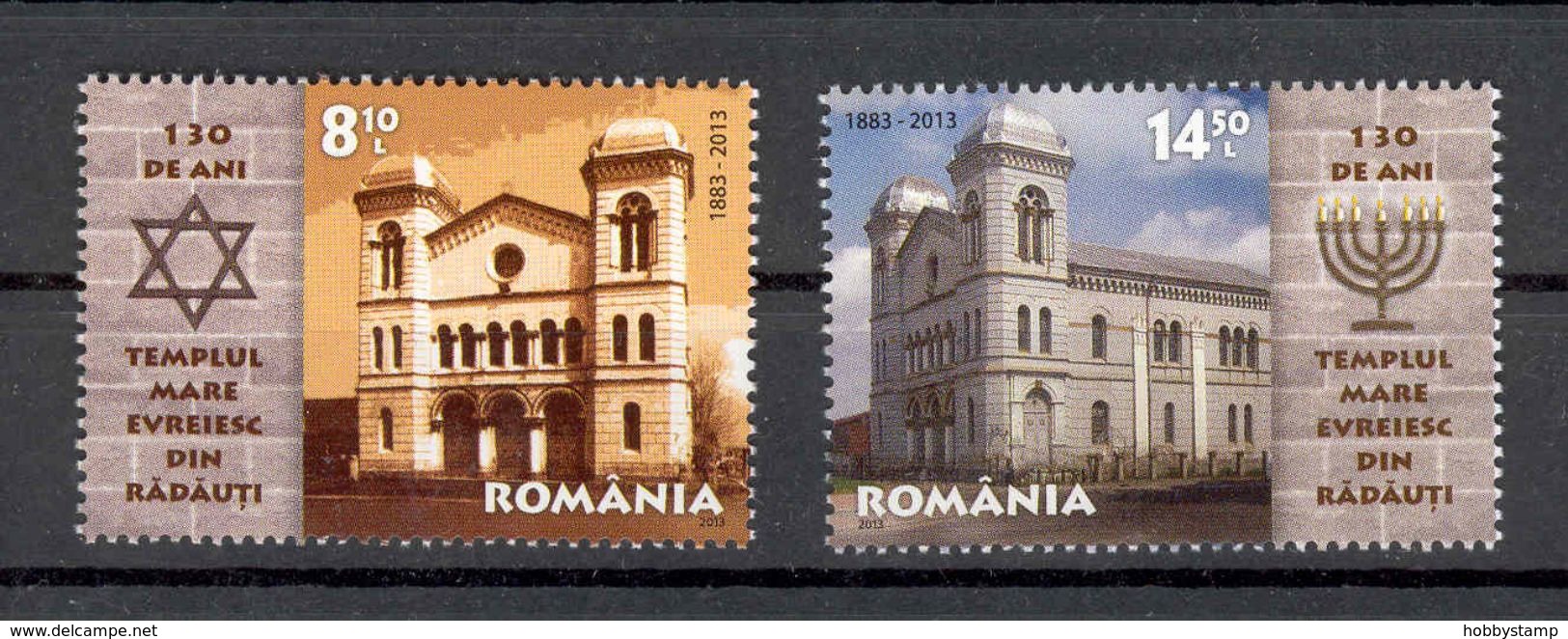 Romania 2013 130 Years Of Synagoe In Radauti 2v** MNH - Altri & Non Classificati