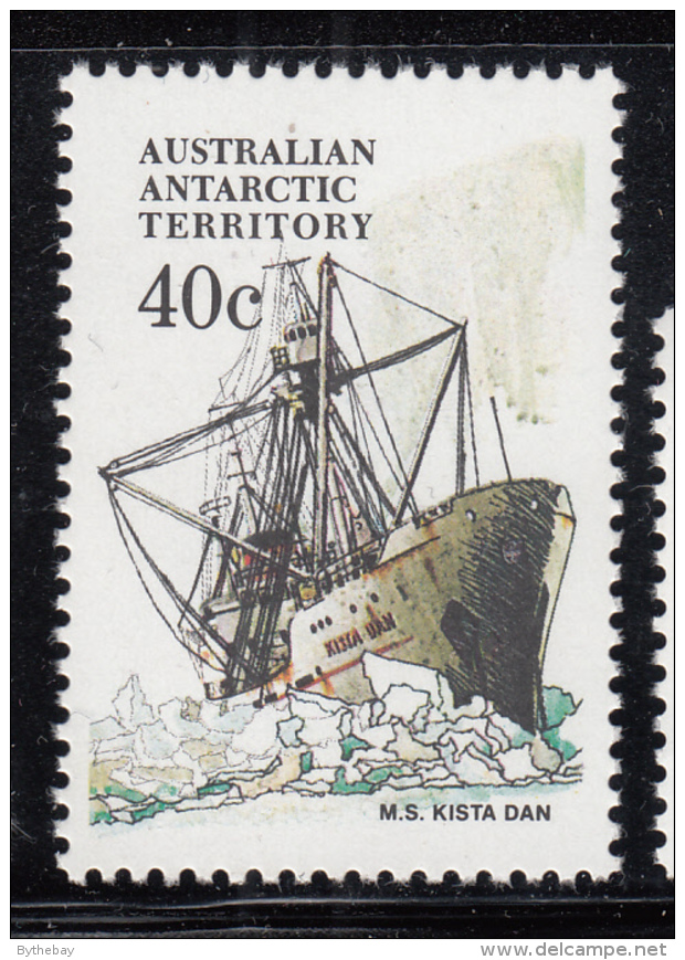 Australian Antarctic Territory 1974-81 MNH Scott #L48 40c M.S. Kista Dan - Ships - Neufs