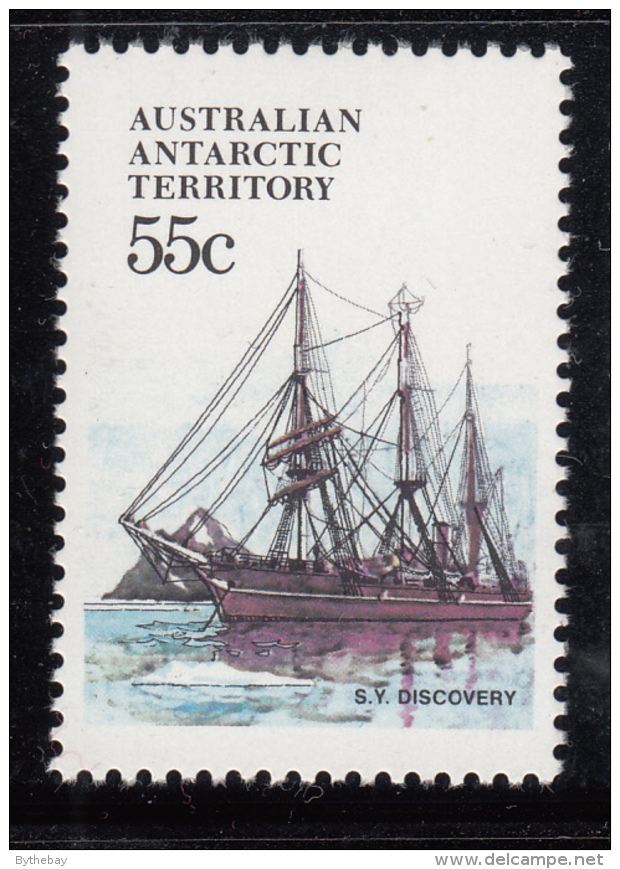 Australian Antarctic Territory 1974-81 MNH Scott #L51 55c S.Y. Discovery - Ships - Neufs