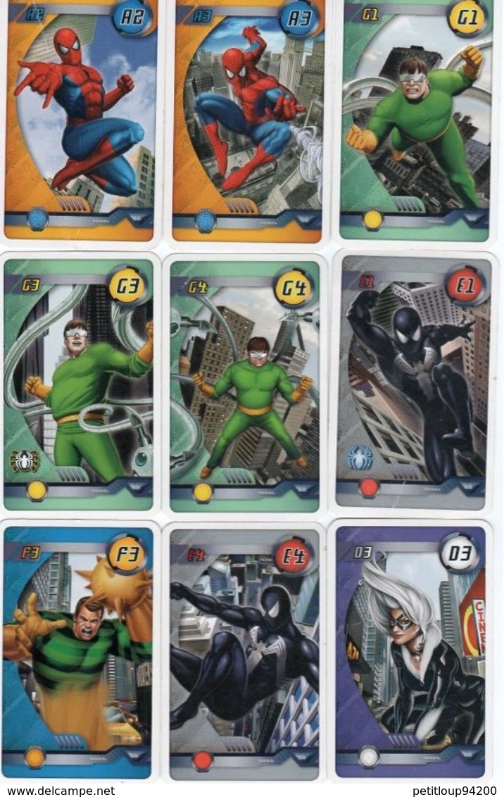 17 CARTES MARVEL Spiderman - Marvel