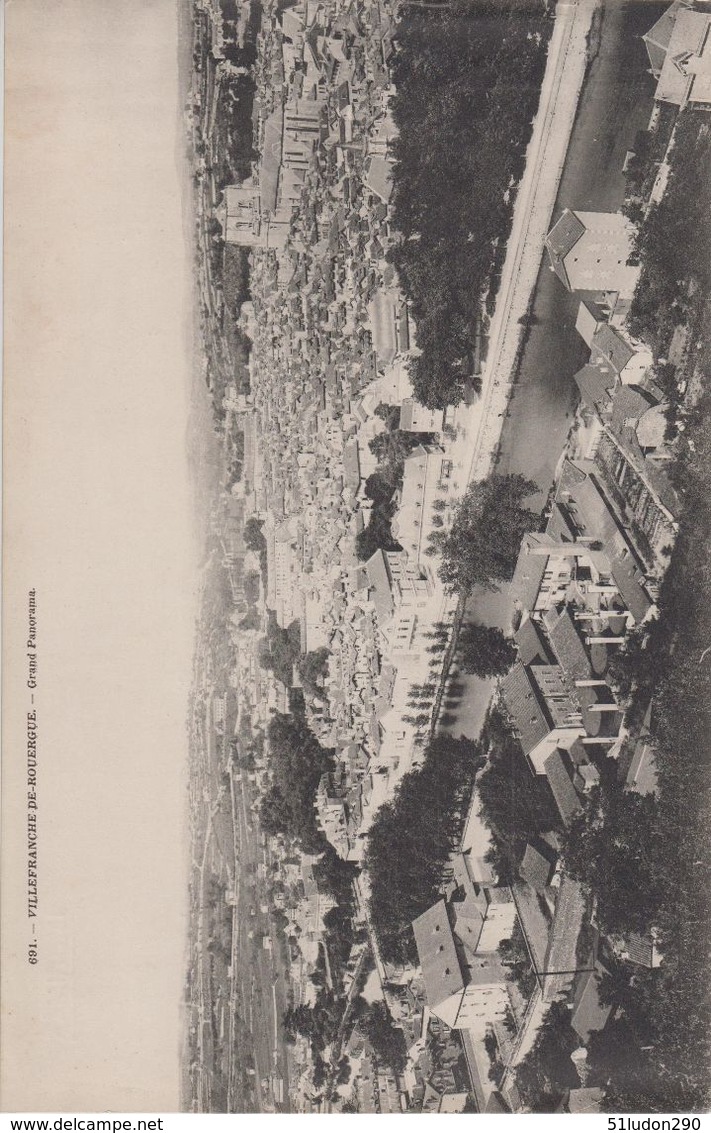 CPA Géante Villefranche-de-Rouergue - Grand Panorama (carte Jamais Pliée) - Villefranche De Rouergue