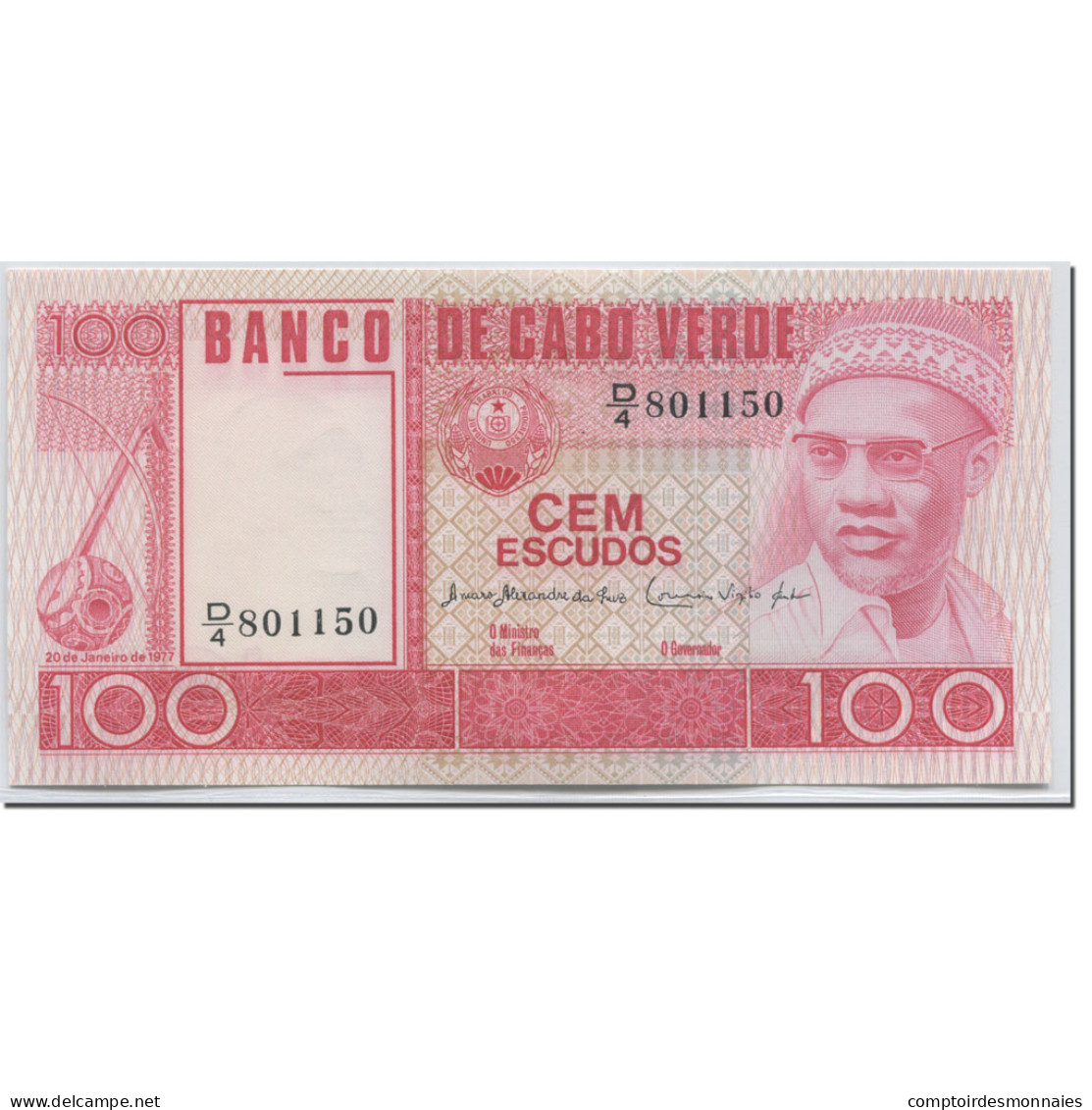 Billet, Cape Verde, 100 Escudos, 1977, 1977-01-20, KM:54a, NEUF - Cap Verde