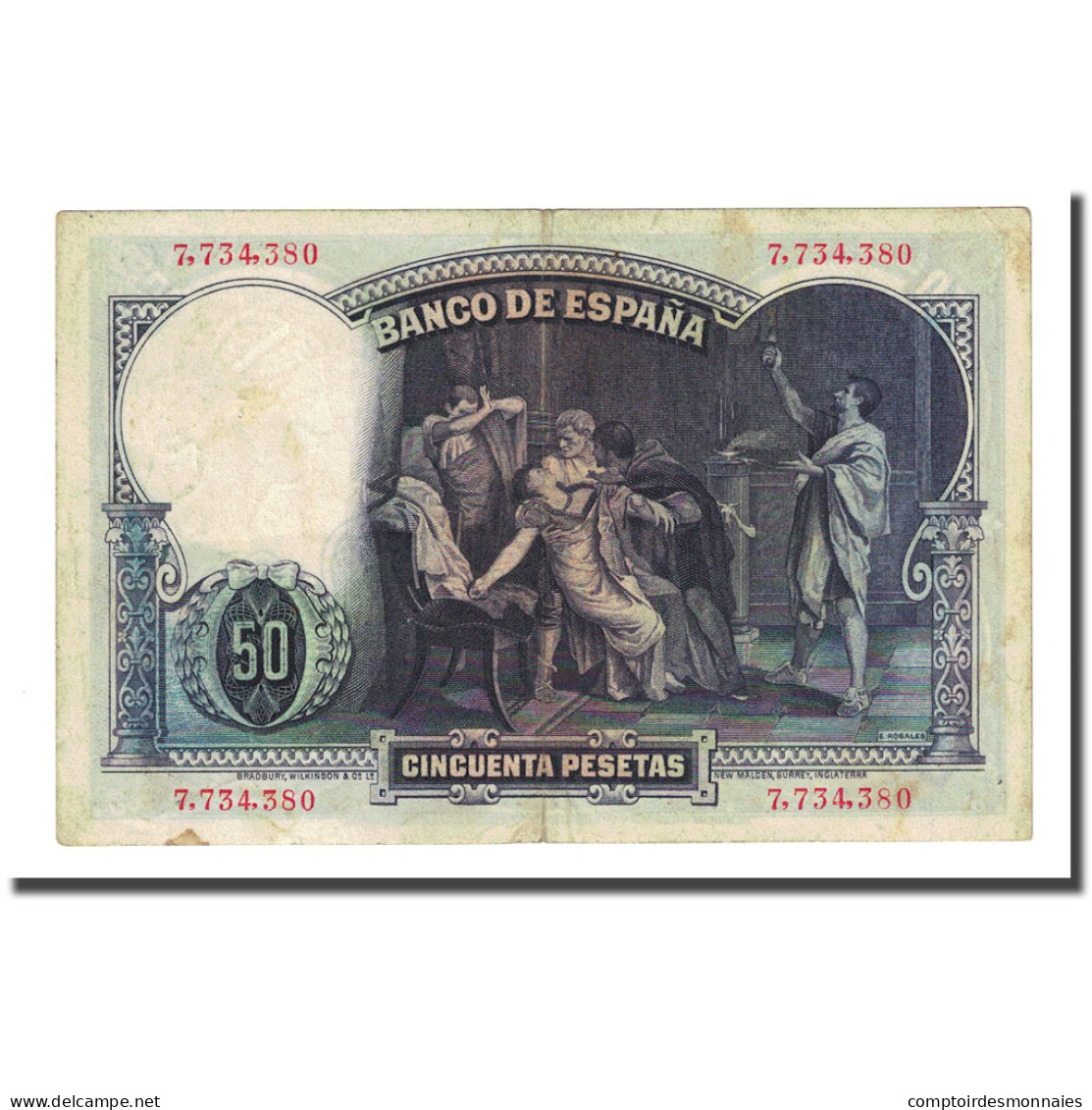 Billet, Espagne, 50 Pesetas, 1931-04-25, KM:82, TB - 50 Pesetas