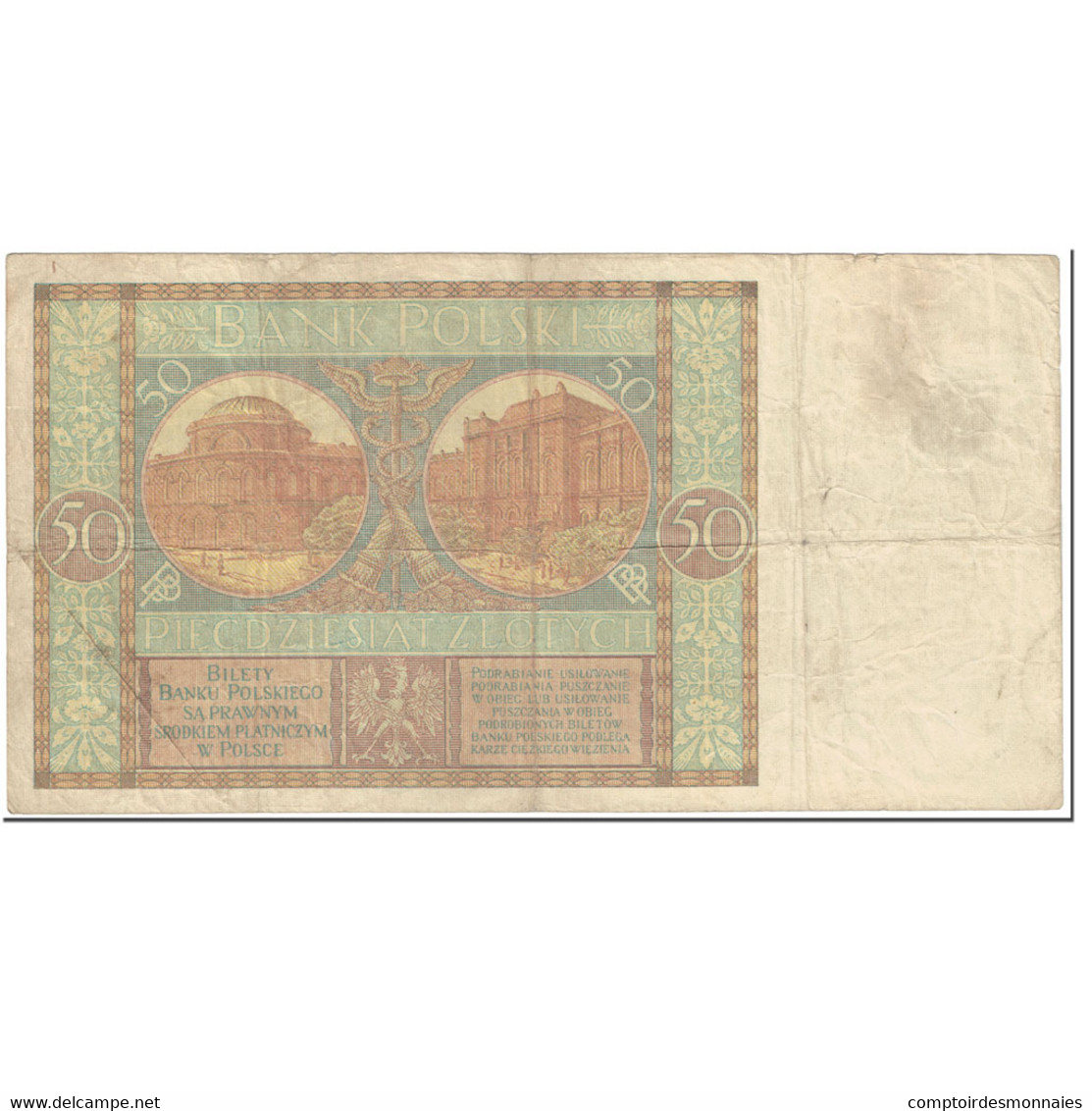 Billet, Pologne, 50 Zlotych, 1929, 1929-09-01, KM:71, TB - Pologne