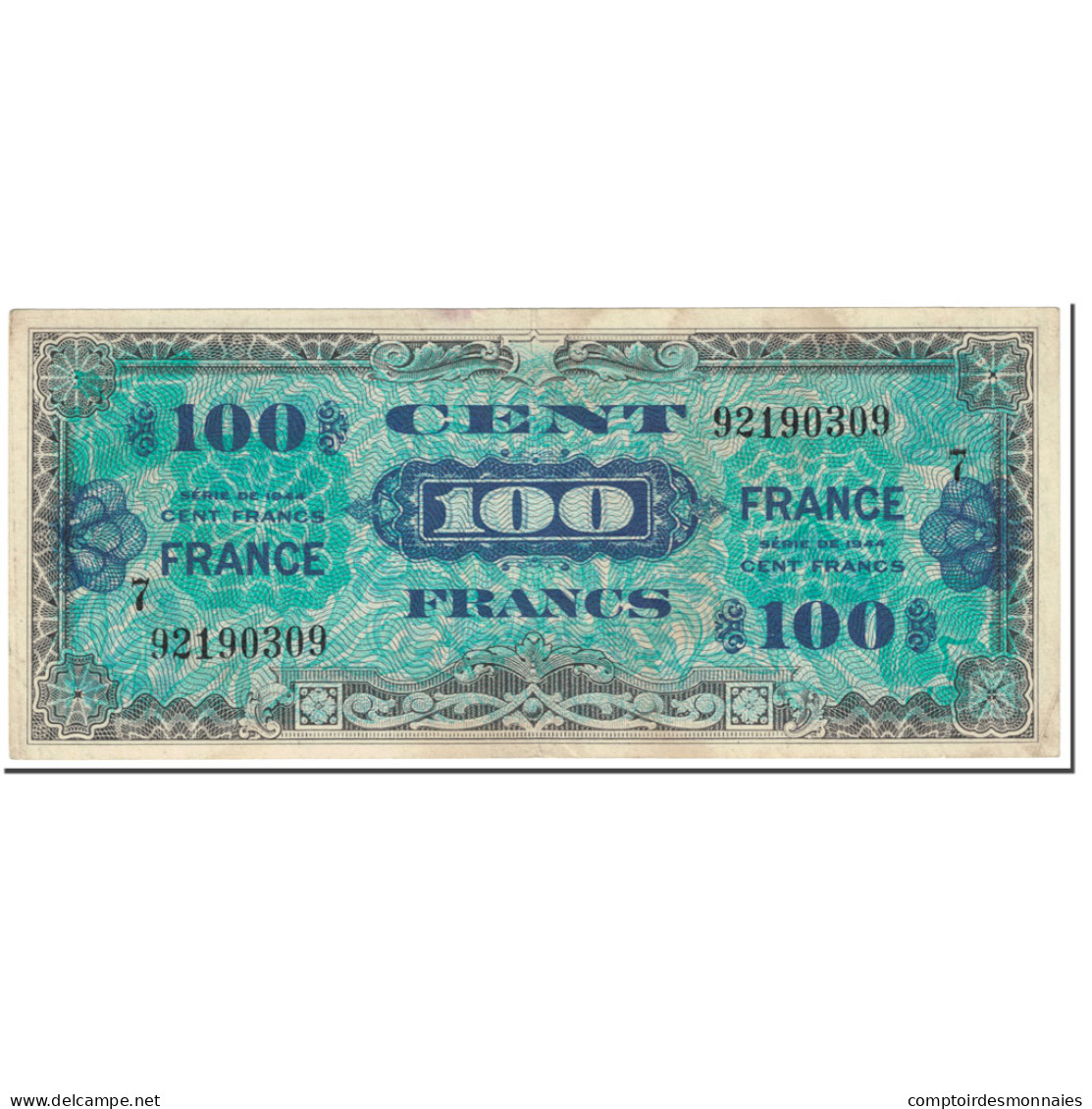 France, 100 Francs, 1945 Verso France, 1944, Undated (1944), SUP - 1945 Verso France