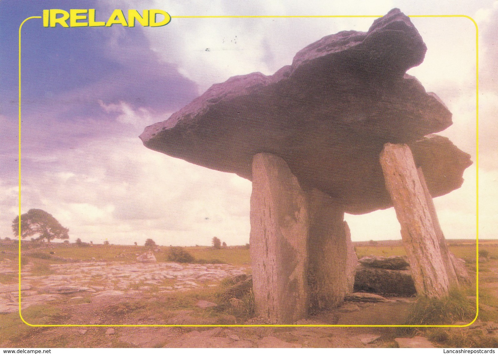 Postcard Dolmen Co Clare Ireland PU 1991 [ John Hinde ] My Ref  B22779 - Dolmen & Menhirs