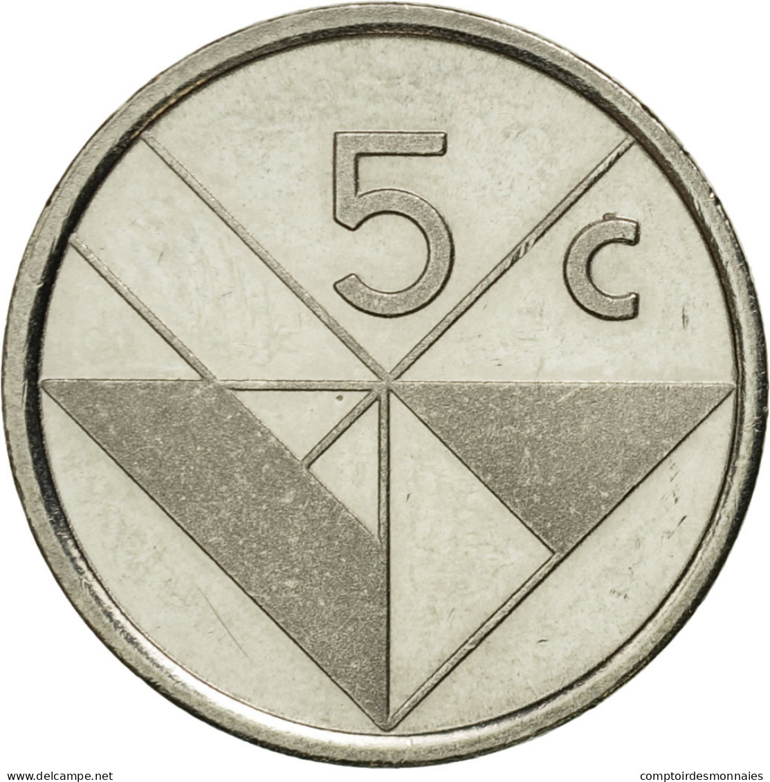 Monnaie, Aruba, Beatrix, 5 Cents, 1986, Utrecht, TTB, Nickel Bonded Steel, KM:1 - Antilles Neérlandaises