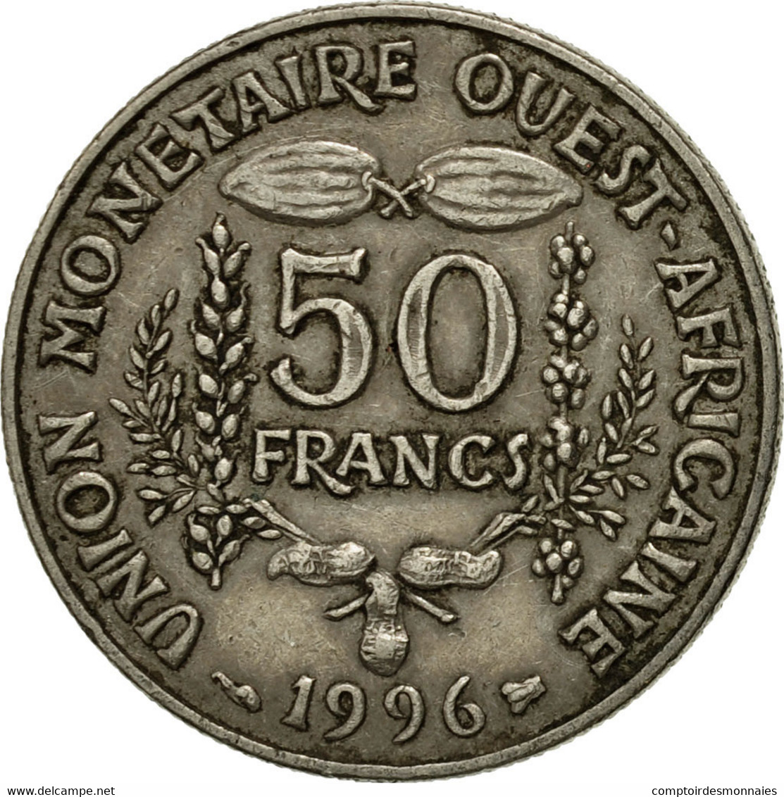 Monnaie, West African States, 50 Francs, 1996, Paris, TTB, Copper-nickel, KM:6 - Elfenbeinküste