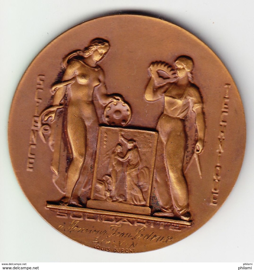 Médaille, CENTENAIRE DE L'A. I. L. G. 1847- 1947, JEAN LEDOUX, Poids 90 Gr Bronze.(OM15) - Autres & Non Classés