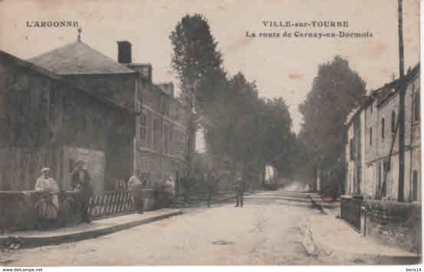 51- 300265 -  VILLE  Sur  TOURBE     - Route De Cernay En Dormois  1918 - Ville-sur-Tourbe