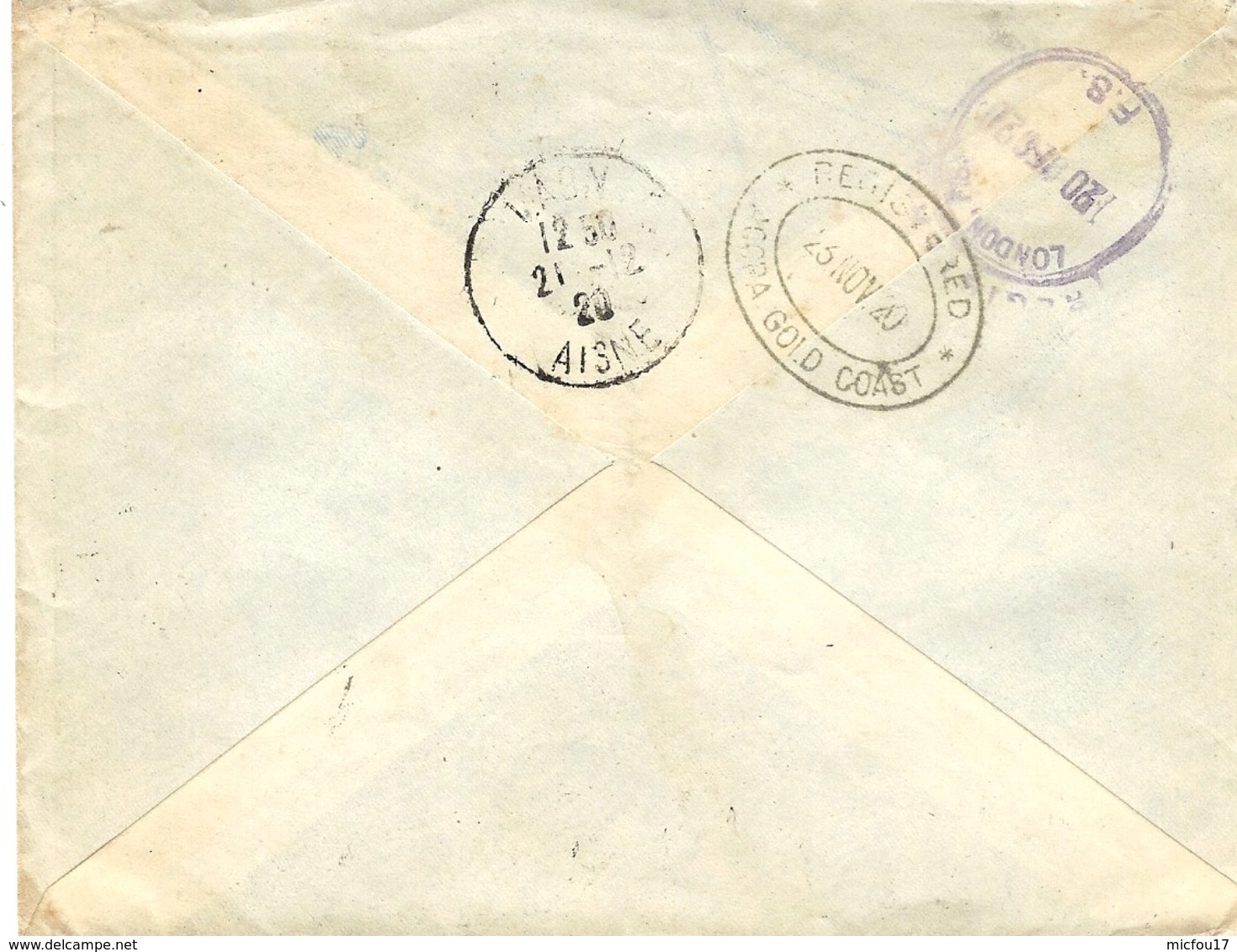 1920- Enveloppe RECC. De LOME  Affr. Paire Y & T N°92   Voie Anglaise Par Gold Coast  Et Londres - Briefe U. Dokumente