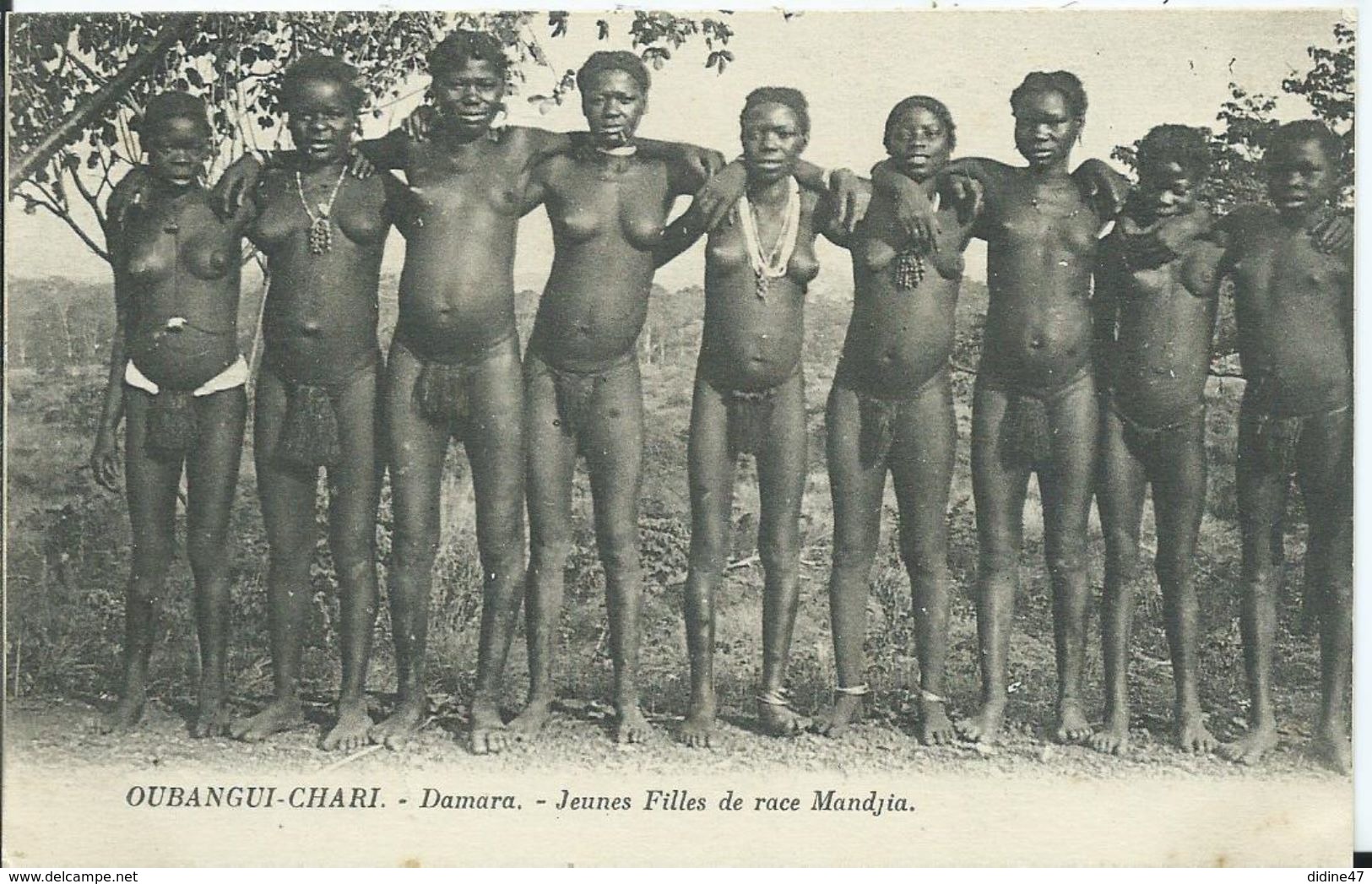 OUBANGUI-CHARI - DAMARA - Jeunes Filles De Race Mandjia - Non Voyagée, Dos Blanc - Centrafricaine (République)