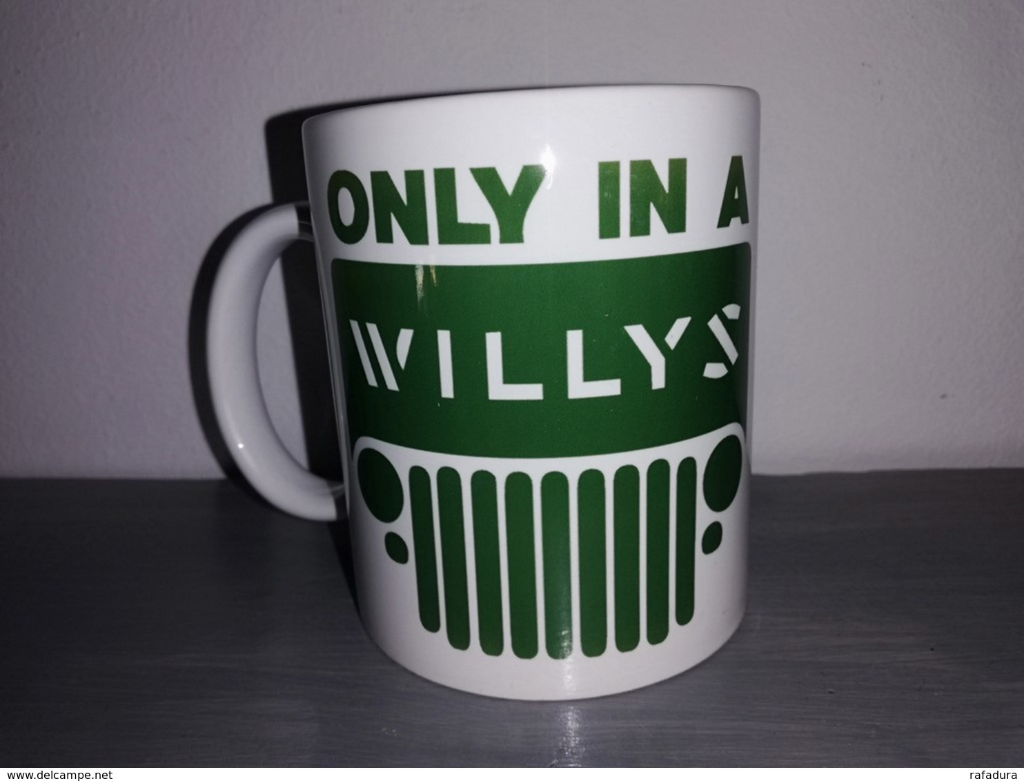 TASSE Ceramique MUG COFFEE WW2 4x4 JEEP WILLYS MILITARIA   ONLY IN A WILLYS - Vehículos