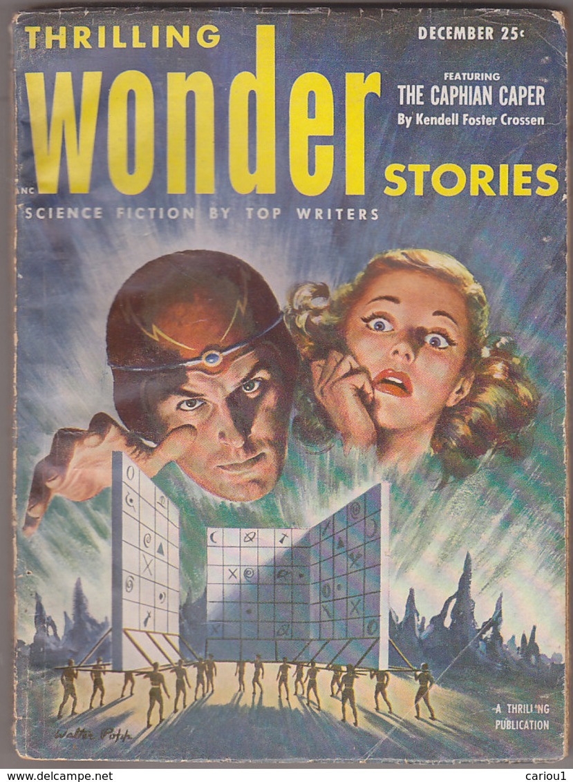 C1  THRILLING WONDER STORIES 12 1952 SF Pulp Walter POPP Jones HAMILTON - Science Fiction