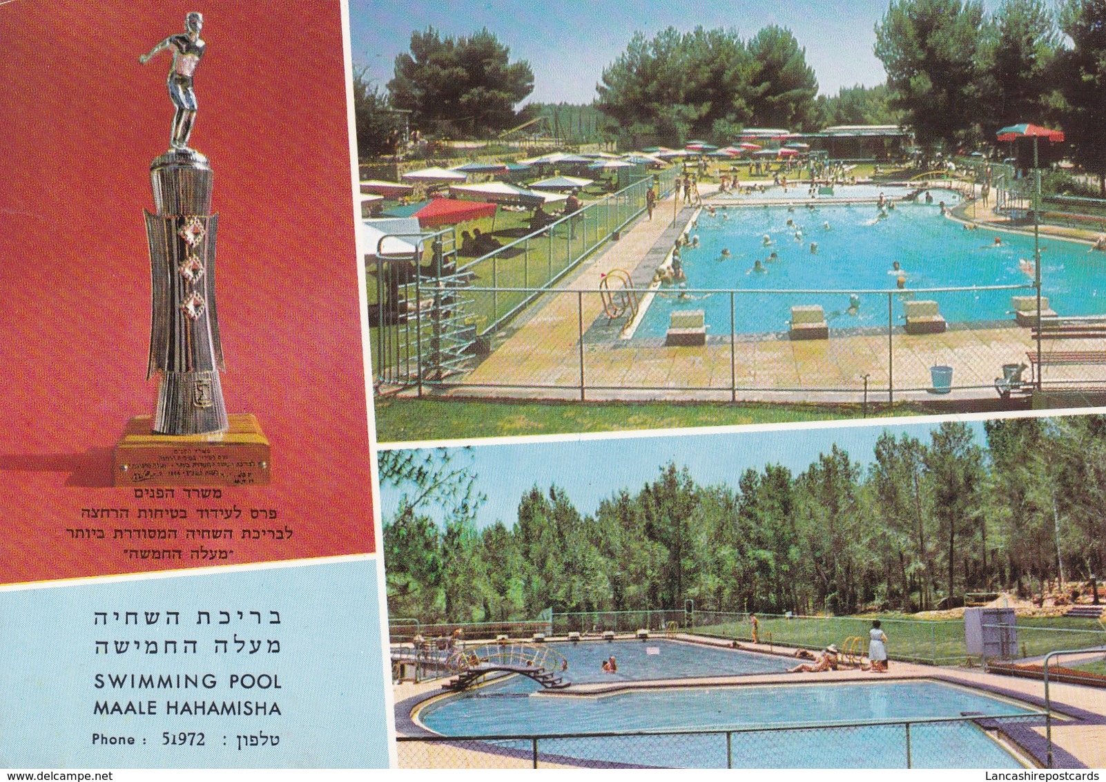 Postcard Swimming Pool Maale Hahamisha Israel My Ref  B22783 - Israel