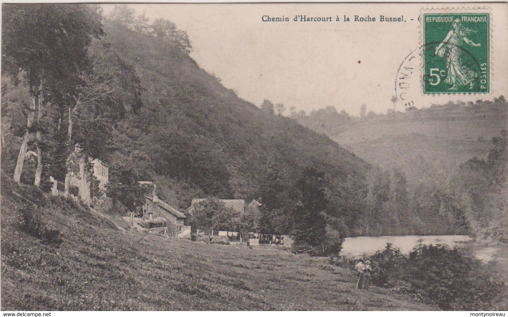 Calvados : Thury    HARCOURT   ,  Chemin D ' Harcourt à La  Roche  Busnel - Thury Harcourt