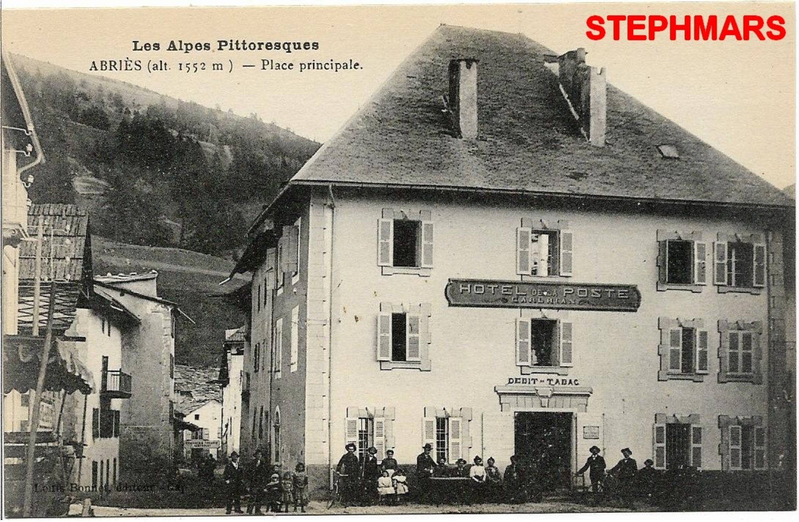 CPA 05 : ABRIES - CARTE NEUVE - PLACE PRINCIPALE - Alpes Pittoresques - édition  LOUIS BONNET - Other & Unclassified