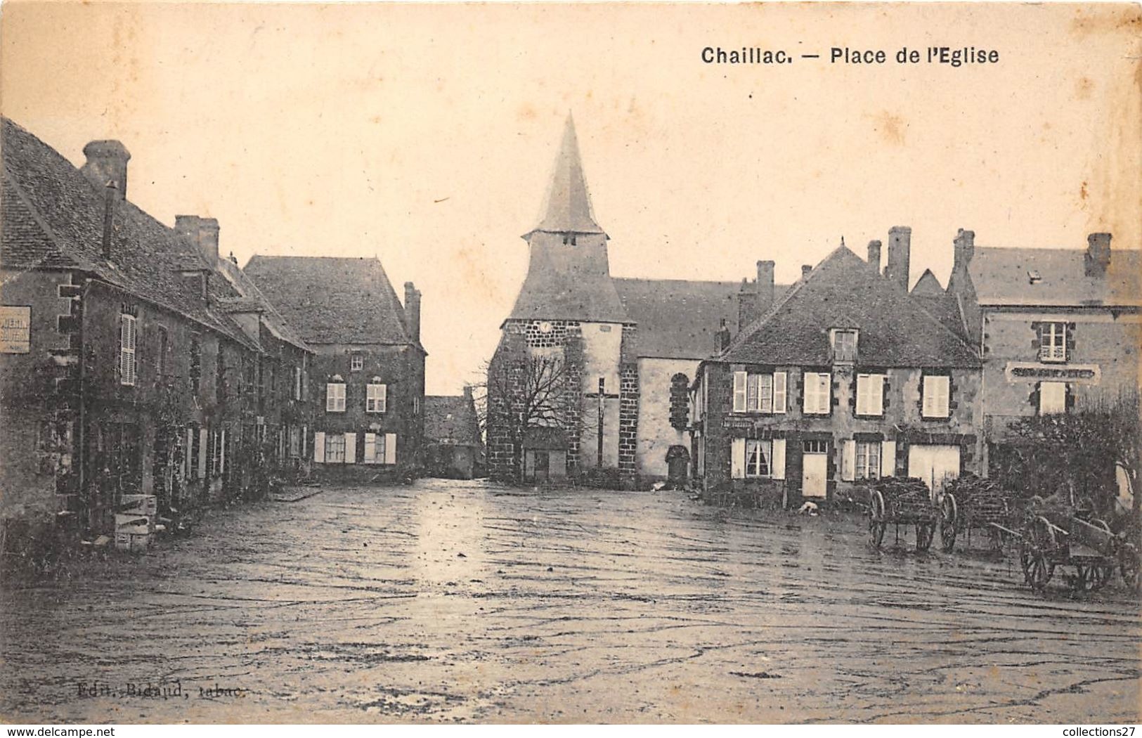 36-CHAILLAC- PLACE DE L'EGLISE - Autres & Non Classés