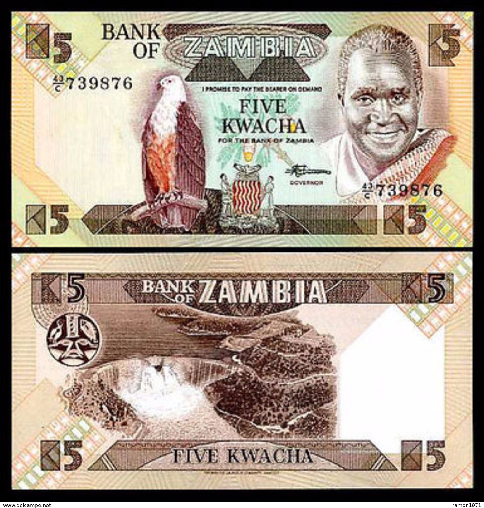 Zambia - 5 Kwacha 1980 - 88 UNC - Zambie