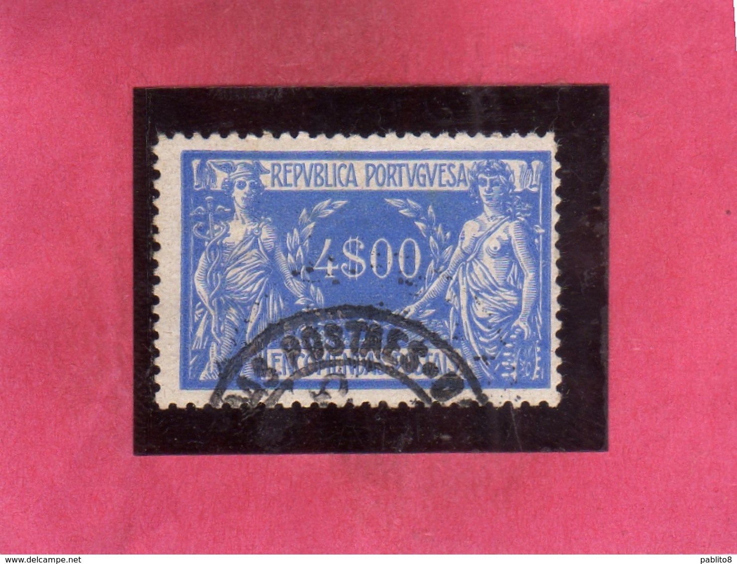 PORTUGAL PORTOGALLO 1920 1922 PARCEL POST PACCHI POSTALI ESCUDO 4e USATO USED OBLITERE' - Usati