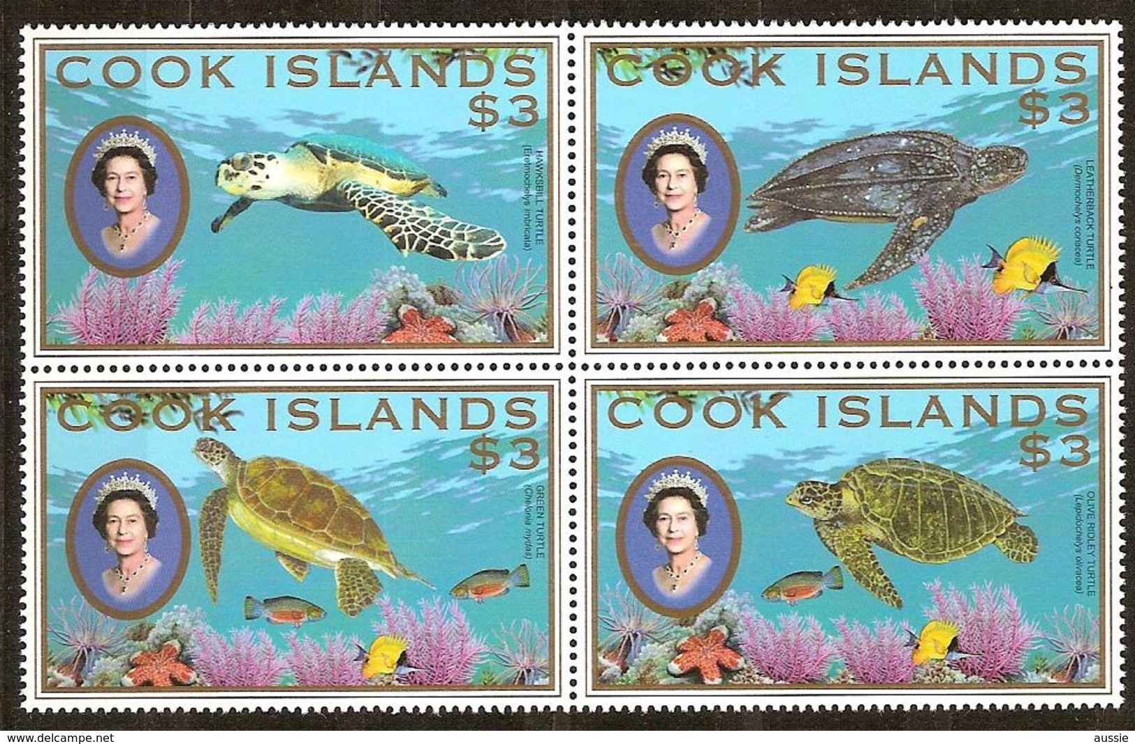 Cook Islands 2007 Yvertn° 1279-1282 *** MNH Cote 30 Euro Faune Tortues Schildpadden - Cook