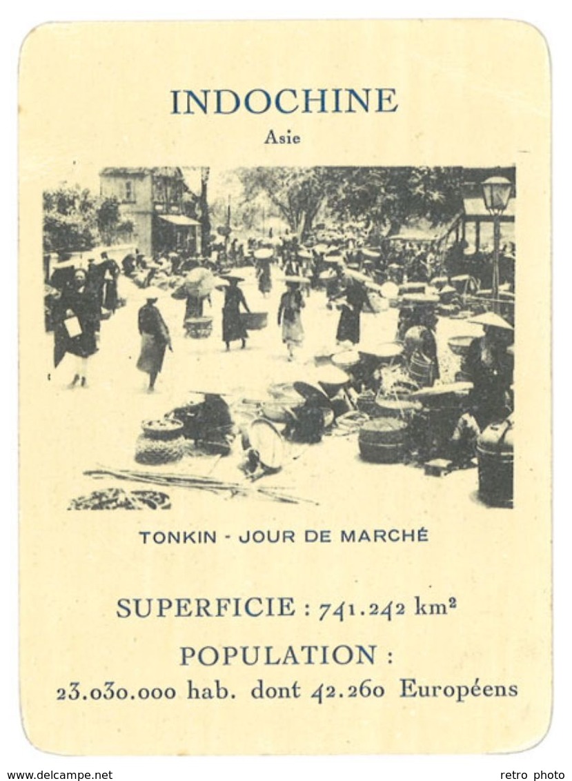 Carte Indochine, Asie, Tonkin, Jour De Marché - Géographie