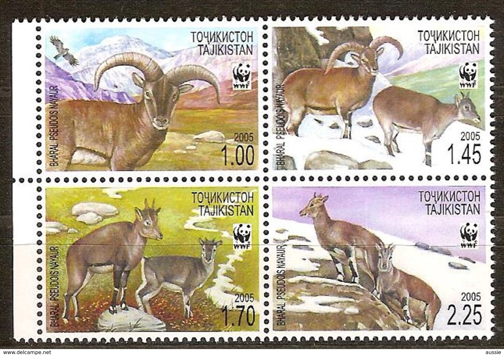 Tadjikistan 2005 Yvertn° 296-299 *** MNH Cote 8,00 Euro Faune WWF - Tadjikistan
